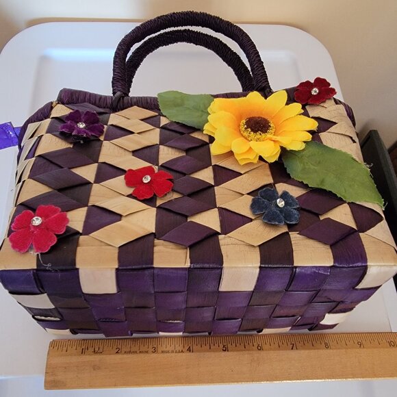 Set of wicker bag and 2 hearts keychain - Picture 12 of 16